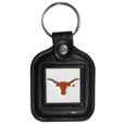Texas Longhorns Square Leatherette Key Chain
